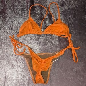 Bright orange cheeky bikini